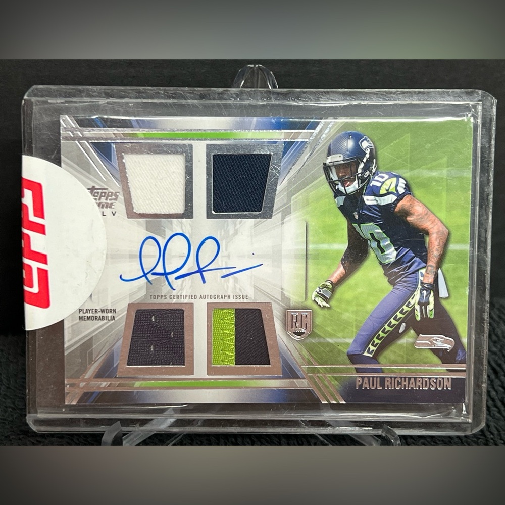 Paul Richardson 2014 Topps Prime Level 5 Rainbow Auto Relic #PV-PR